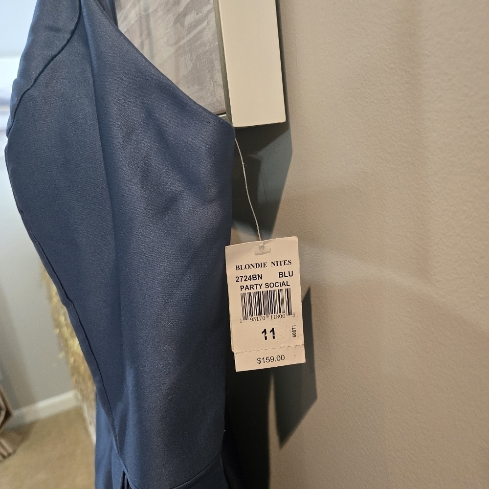 Blondie Nites Satin Lace-up Fit & Flare Dress/ Jr's W/Pockets-*NWT $159!! - Picture 7 of 12